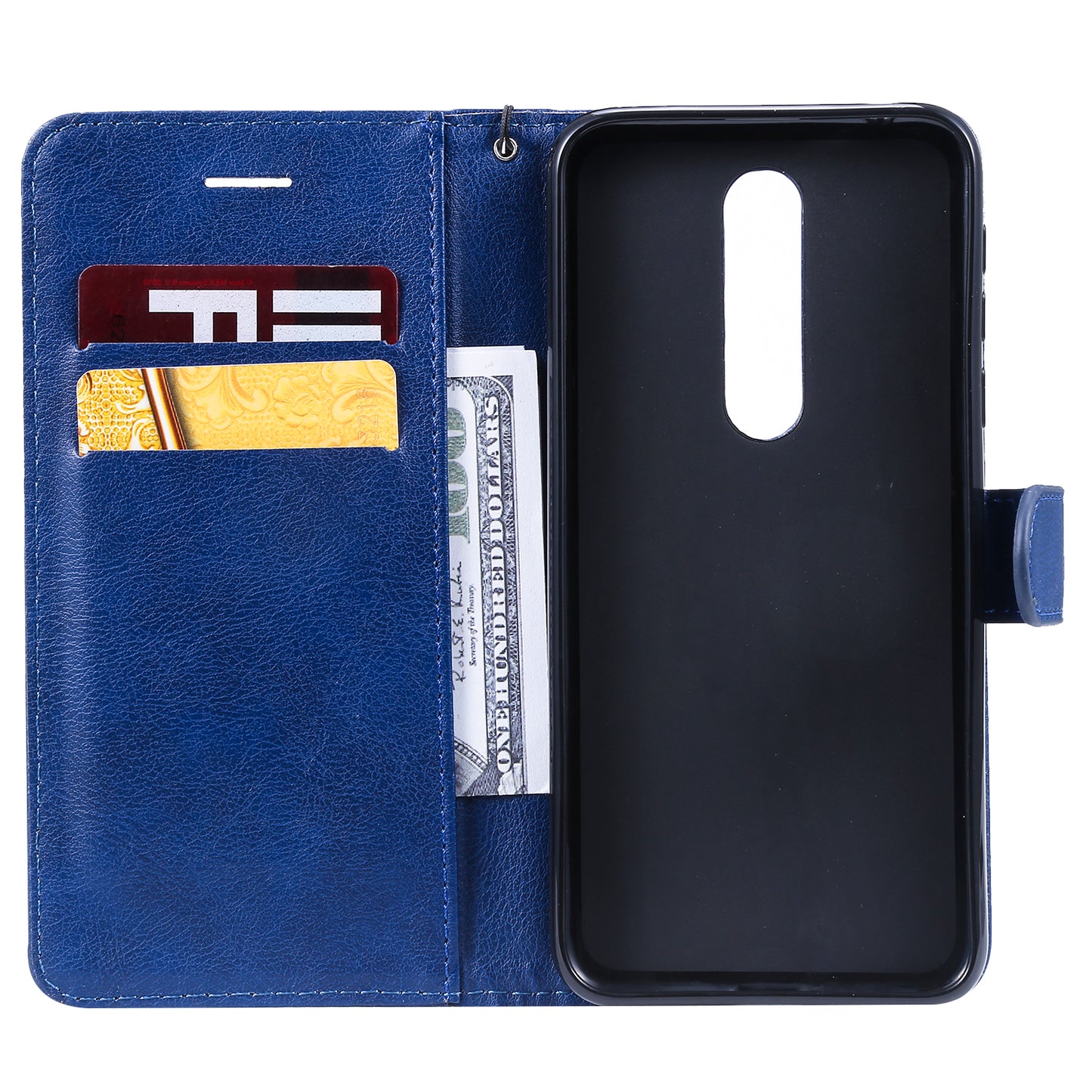 KT Leather Series-2 Wallet Leather Protective Case for Nokia 7.1