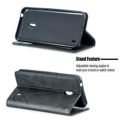 Geometric Pattern Leather Card Holder Case for Nokia 2.2