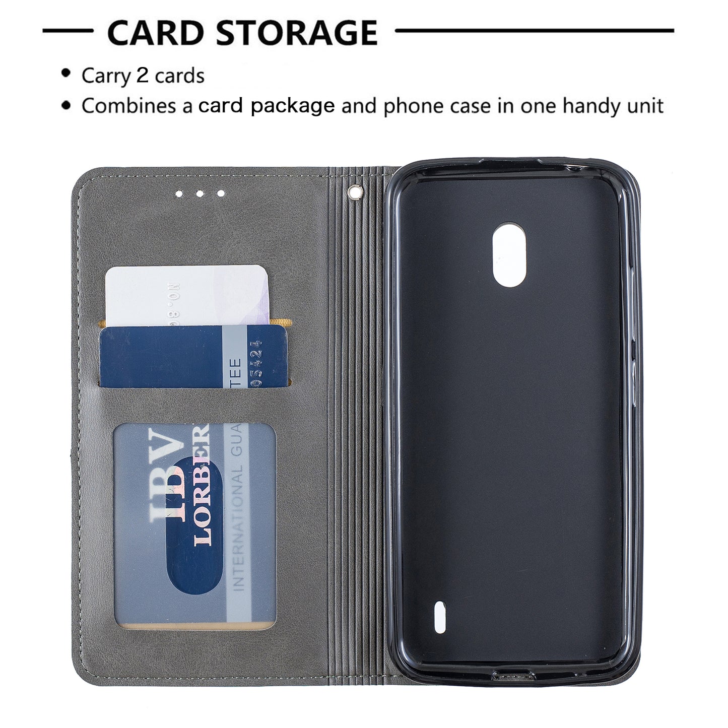 Geometric Pattern Leather Card Holder Case for Nokia 2.2