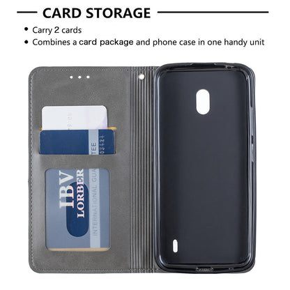 Geometric Pattern Leather Card Holder Case for Nokia 2.2