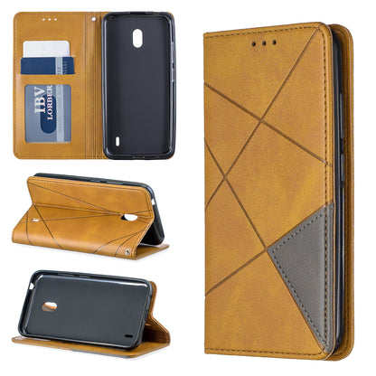 Geometric Pattern Leather Card Holder Case for Nokia 2.2