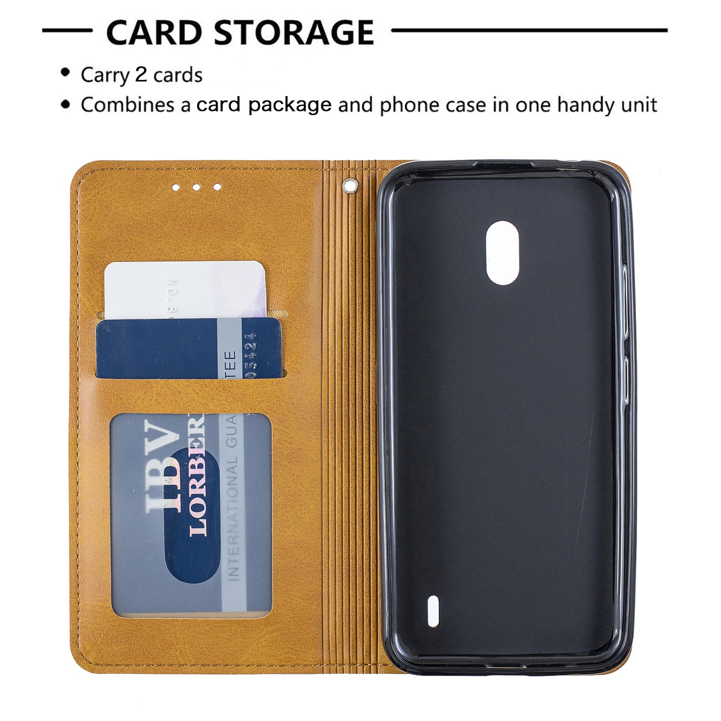 Geometric Pattern Leather Card Holder Case for Nokia 2.2