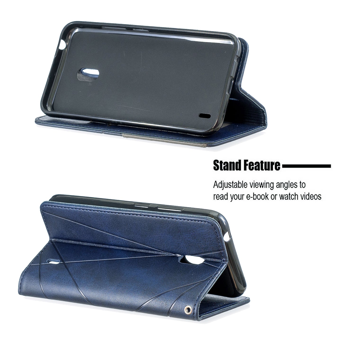 Geometric Pattern Leather Card Holder Case for Nokia 2.2