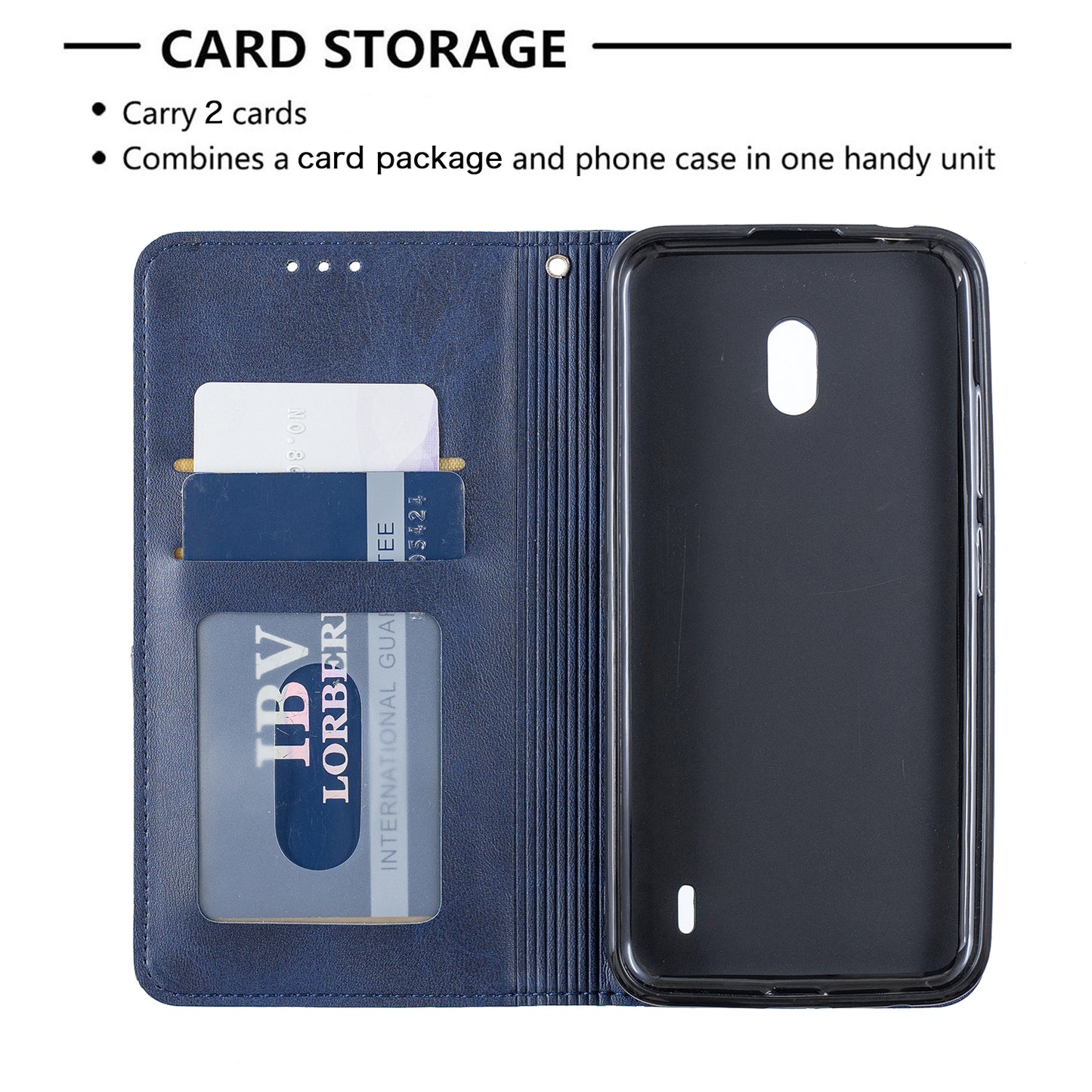 Geometric Pattern Leather Card Holder Case for Nokia 2.2