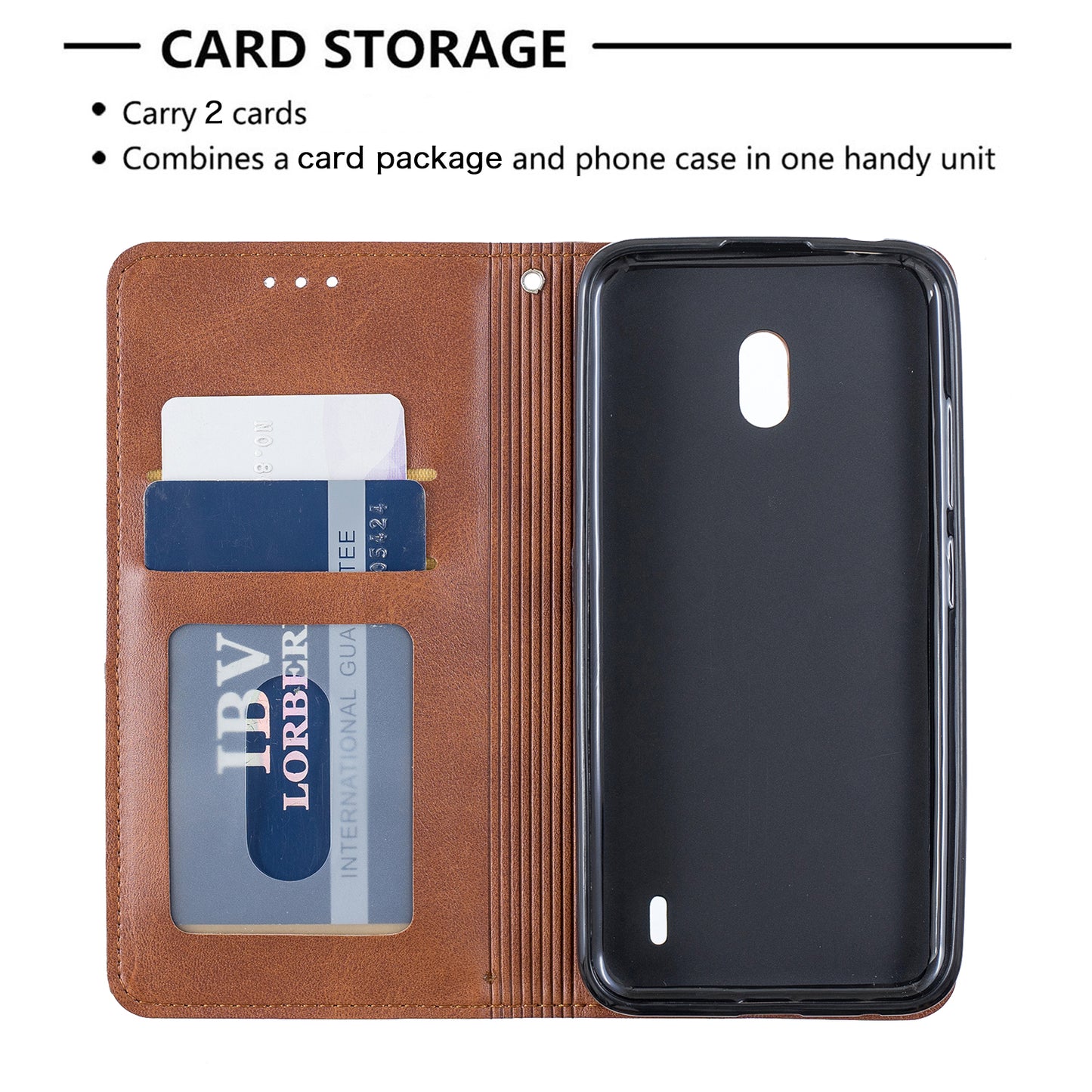 Geometric Pattern Leather Card Holder Case for Nokia 2.2