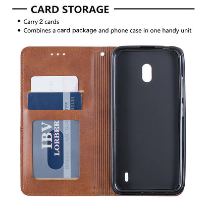 Geometric Pattern Leather Card Holder Case for Nokia 2.2