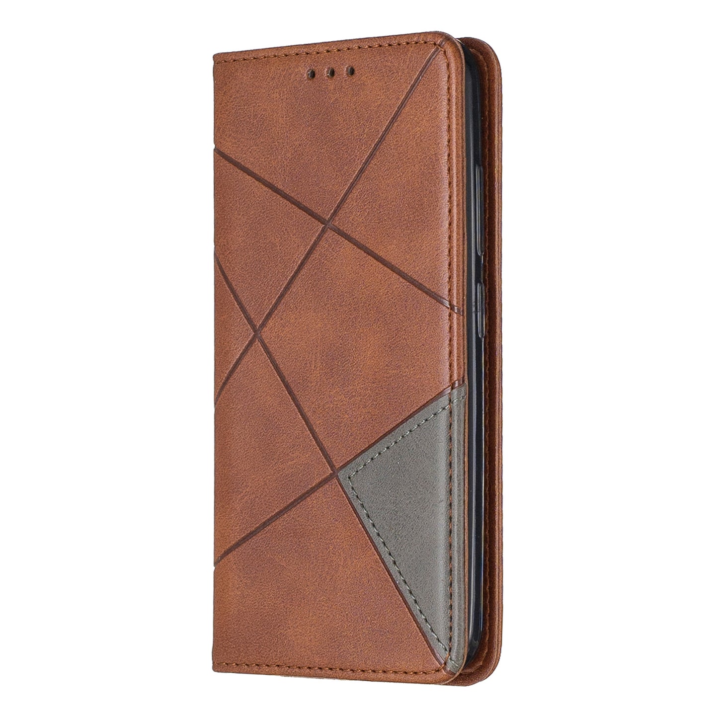 Geometric Pattern Leather Card Holder Case for Nokia 2.2