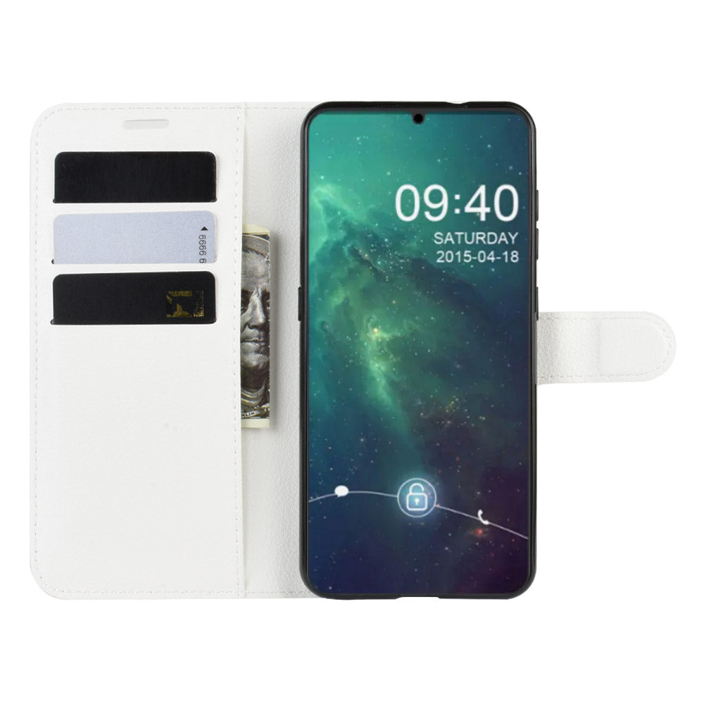 Litchi Skin Leather Wallet Stand Case for Nokia 6.2
