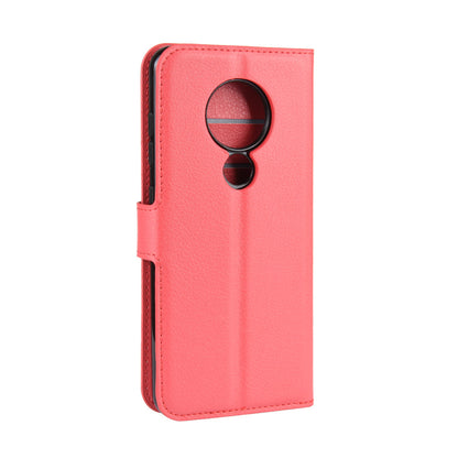 Litchi Skin Leather Wallet Stand Case for Nokia 6.2