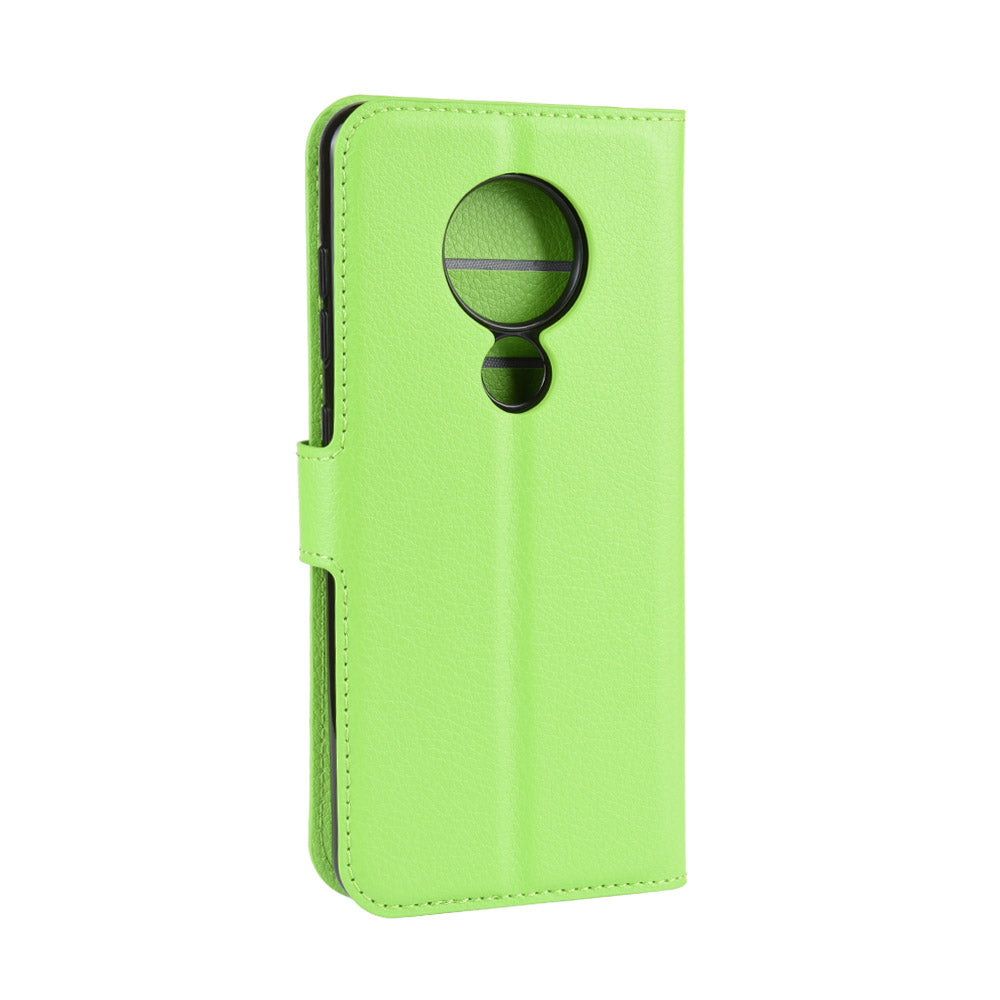 Litchi Skin Leather Wallet Stand Case for Nokia 6.2