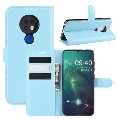 Litchi Skin Leather Wallet Stand Case for Nokia 6.2