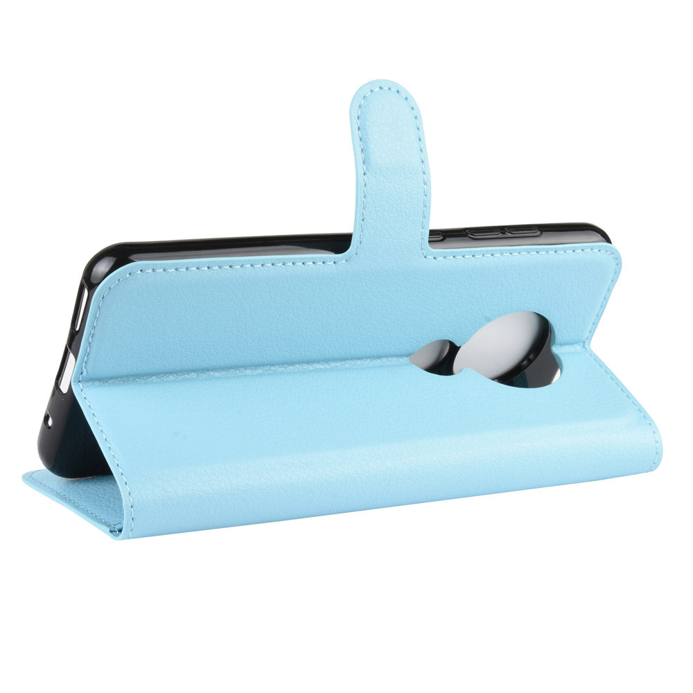 Litchi Skin Leather Wallet Stand Case for Nokia 6.2