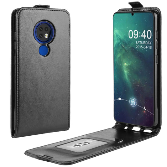 Vertical Flip with Card Slot Leather Cell Shell for Nokia 6.2