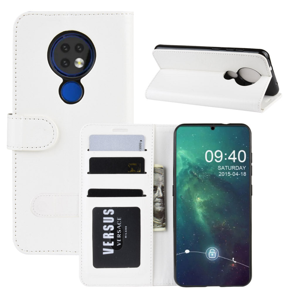 Crazy Horse Skin Wallet Leather Casing for Nokia 6.2
