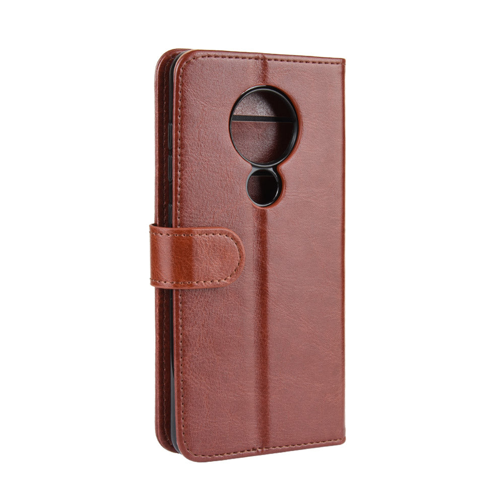 Crazy Horse Skin Wallet Leather Casing for Nokia 6.2