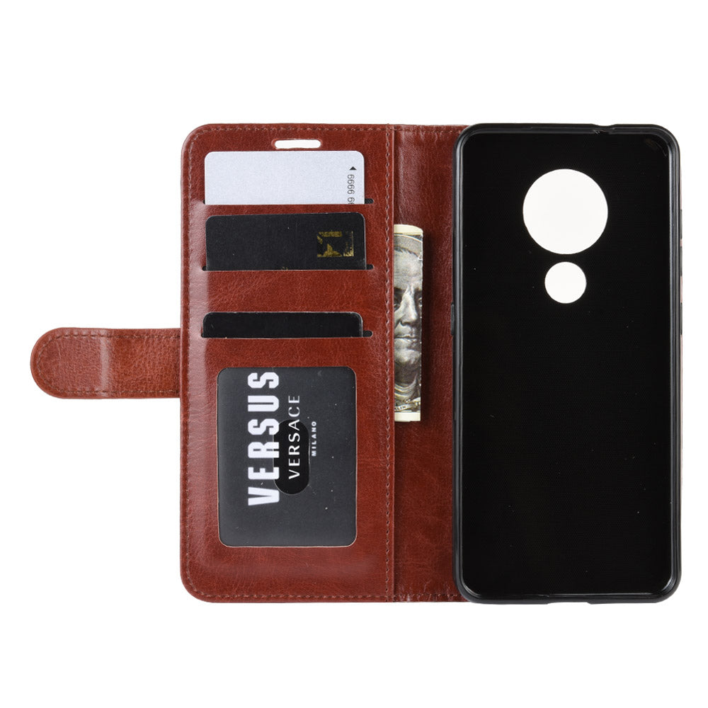 Crazy Horse Skin Wallet Leather Casing for Nokia 6.2
