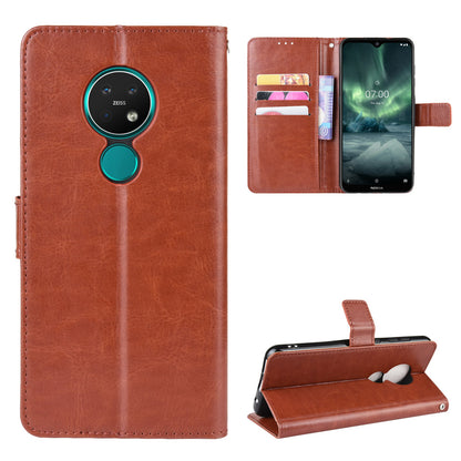 Crazy Horse Texture Wallet Leather Case Cover with Strap for Nokia 6.2 / 7.2