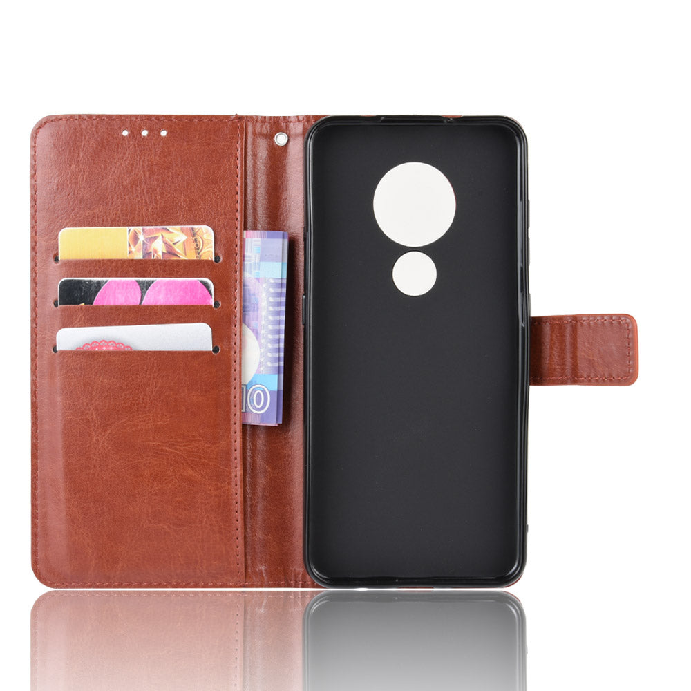 Crazy Horse Texture Wallet Leather Case Cover with Strap for Nokia 6.2 / 7.2