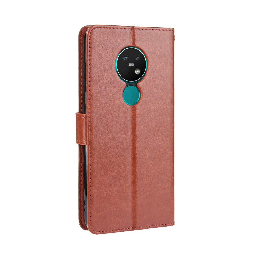 Crazy Horse Texture Wallet Leather Case Cover with Strap for Nokia 6.2 / 7.2