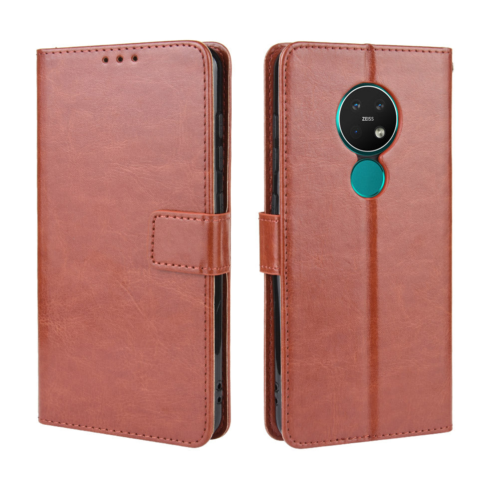 Crazy Horse Texture Wallet Leather Case Cover with Strap for Nokia 6.2 / 7.2