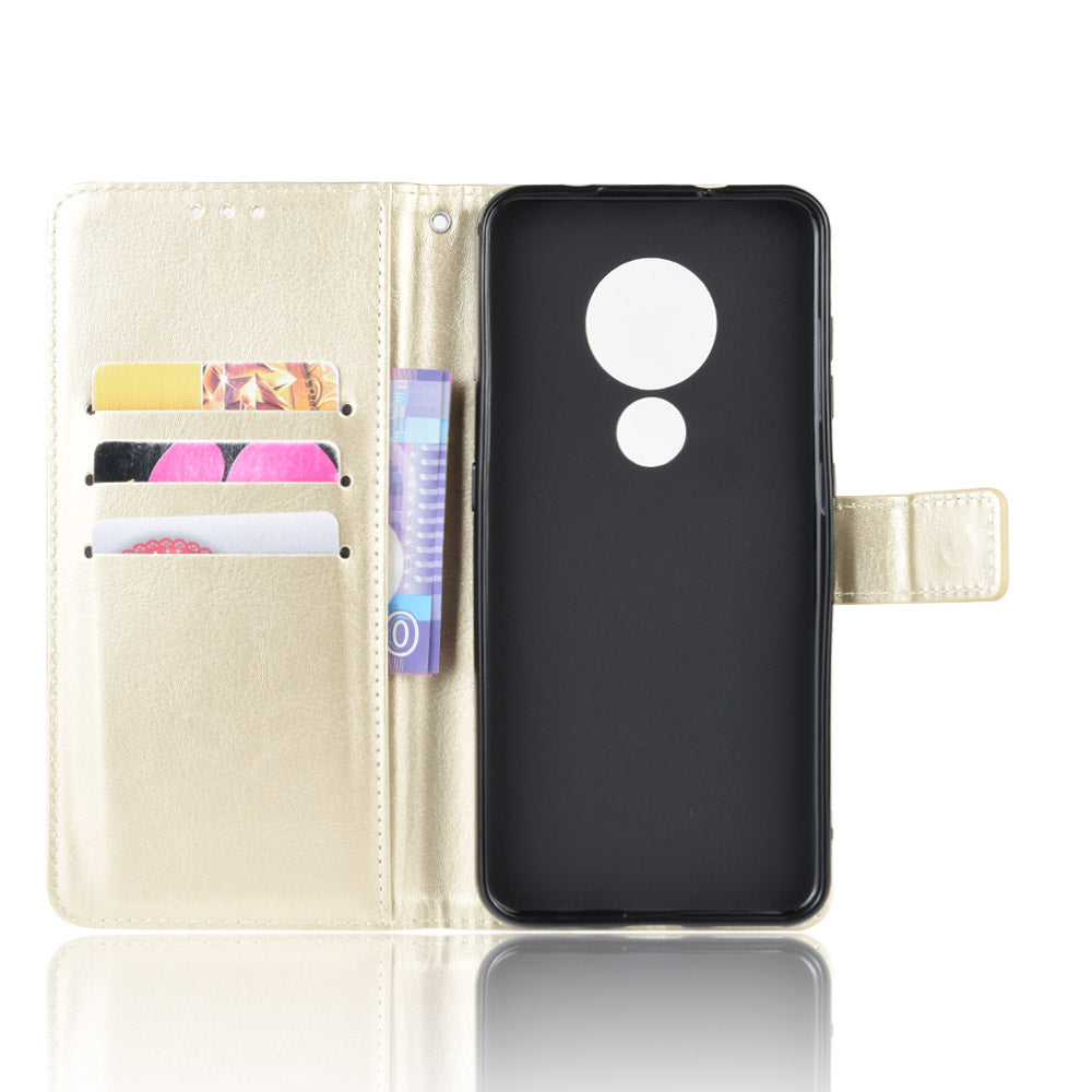 Crazy Horse Texture Wallet Leather Case Cover with Strap for Nokia 6.2 / 7.2
