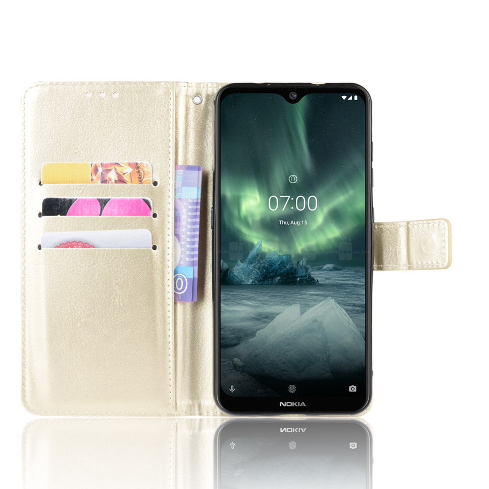 Crazy Horse Texture Wallet Leather Case Cover with Strap for Nokia 6.2 / 7.2