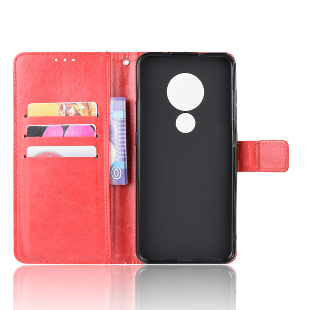 Crazy Horse Texture Wallet Leather Case Cover with Strap for Nokia 6.2 / 7.2