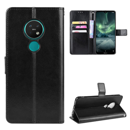 Crazy Horse Texture Wallet Leather Case Cover with Strap for Nokia 6.2 / 7.2