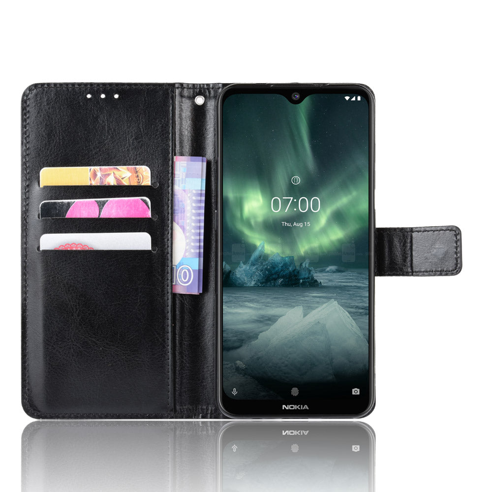 Crazy Horse Texture Wallet Leather Case Cover with Strap for Nokia 6.2 / 7.2