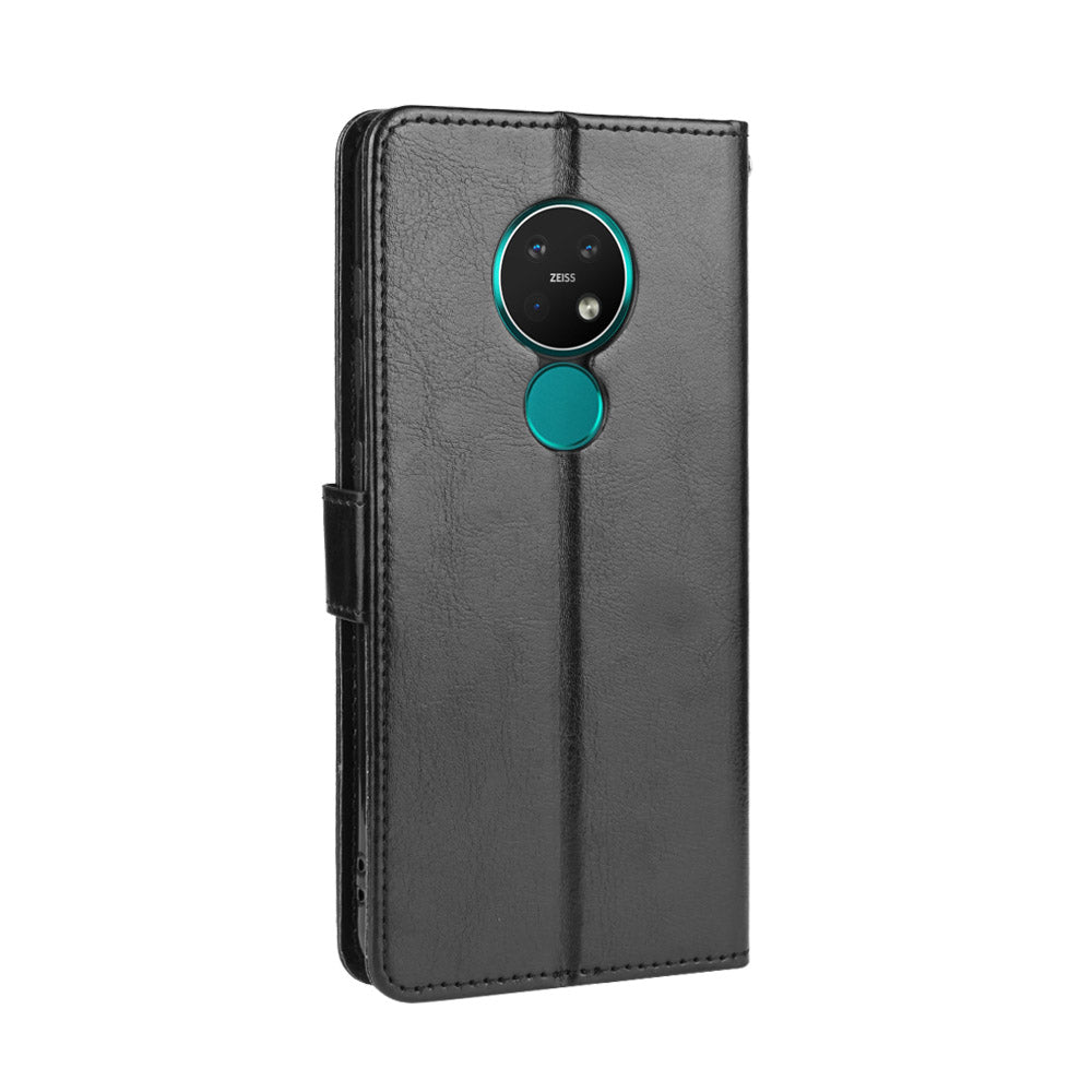 Crazy Horse Texture Wallet Leather Case Cover with Strap for Nokia 6.2 / 7.2