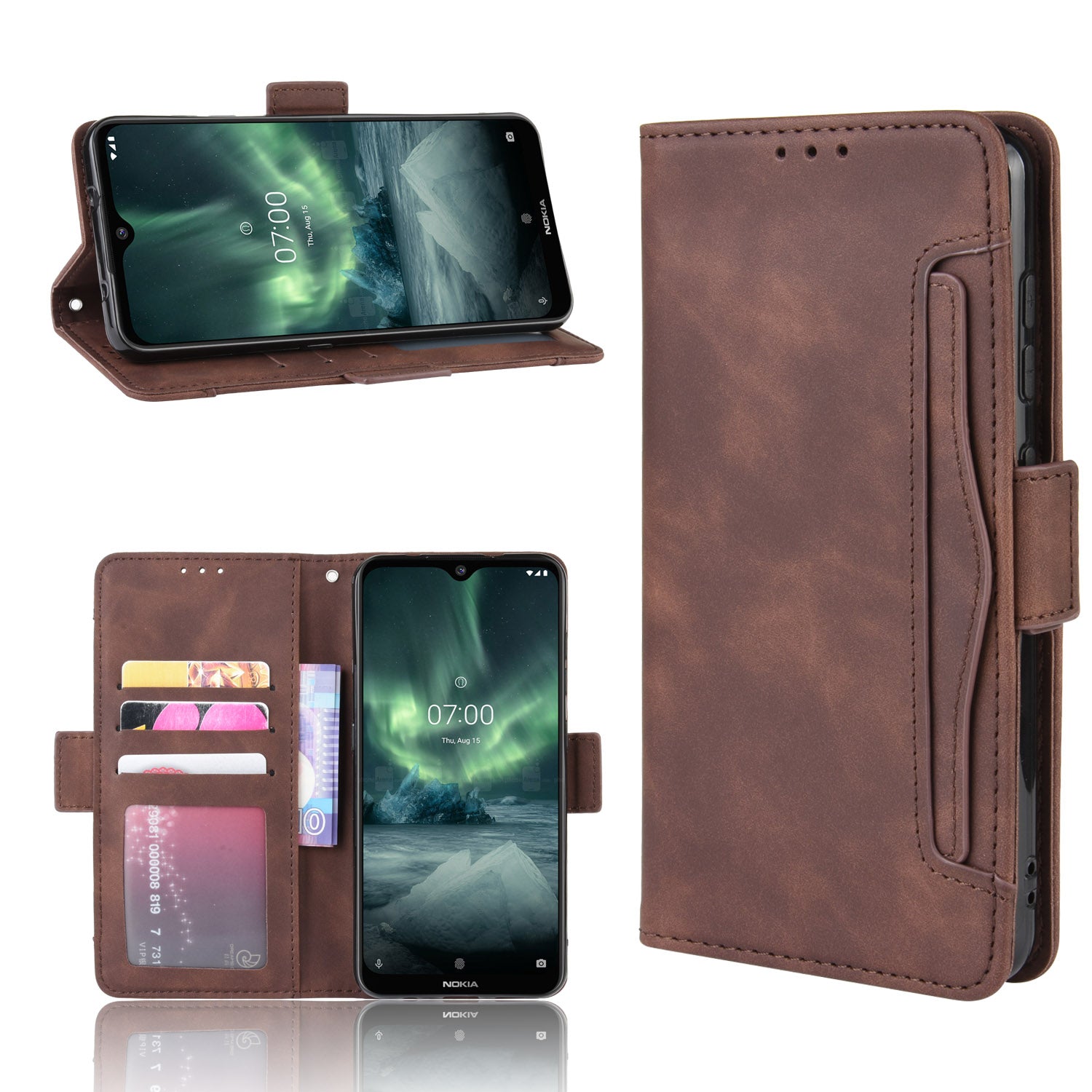 Wallet Leather Stand Case for Nokia 6.2 / 7.2