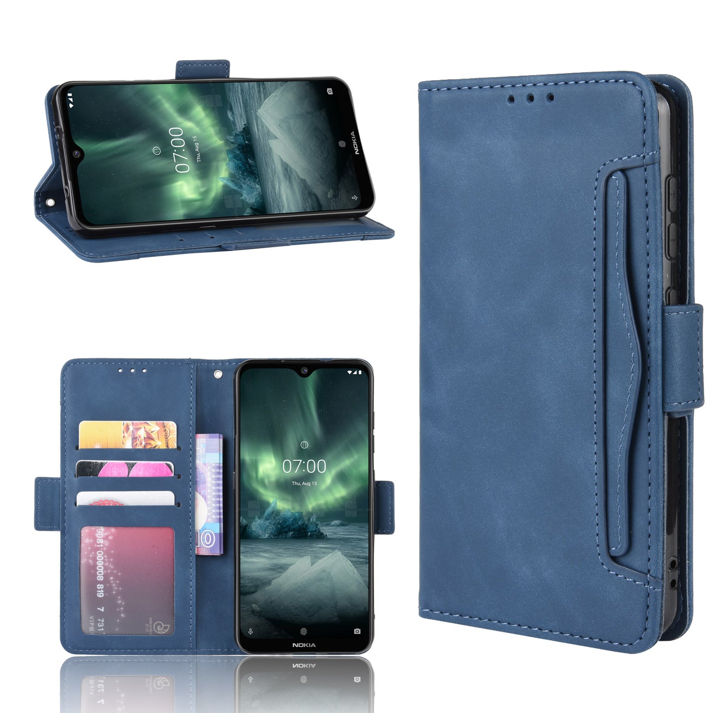 Wallet Leather Stand Case for Nokia 6.2 / 7.2