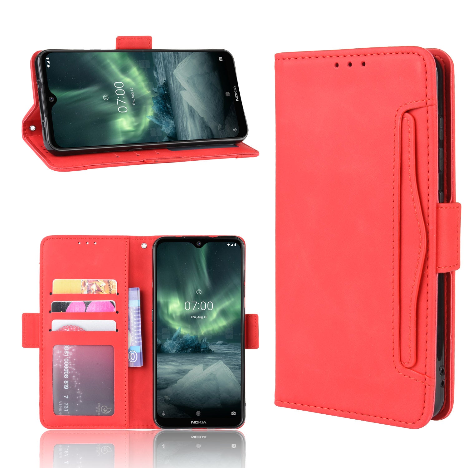 Wallet Leather Stand Case for Nokia 6.2 / 7.2