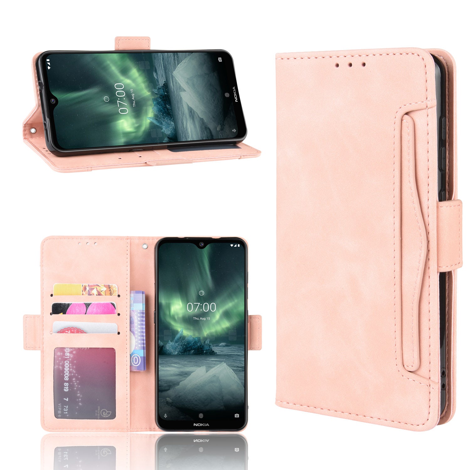 Wallet Leather Stand Case for Nokia 6.2 / 7.2