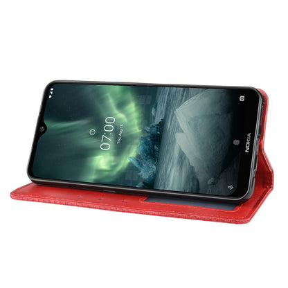 Auto-absorbed Retro Style Wallet Stand Flip Leather Case for Nokia 6.2 / 7.2