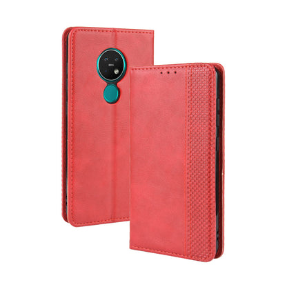 Auto-absorbed Retro Style Wallet Stand Flip Leather Case for Nokia 6.2 / 7.2