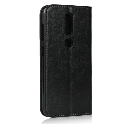 Crazy Horse Skin Wallet Stand Genuine Leather Case Shell for Nokia 4.2 (2019)