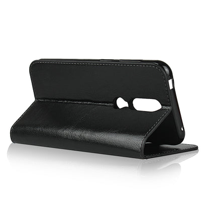 Crazy Horse Skin Wallet Stand Genuine Leather Case Shell for Nokia 4.2 (2019)