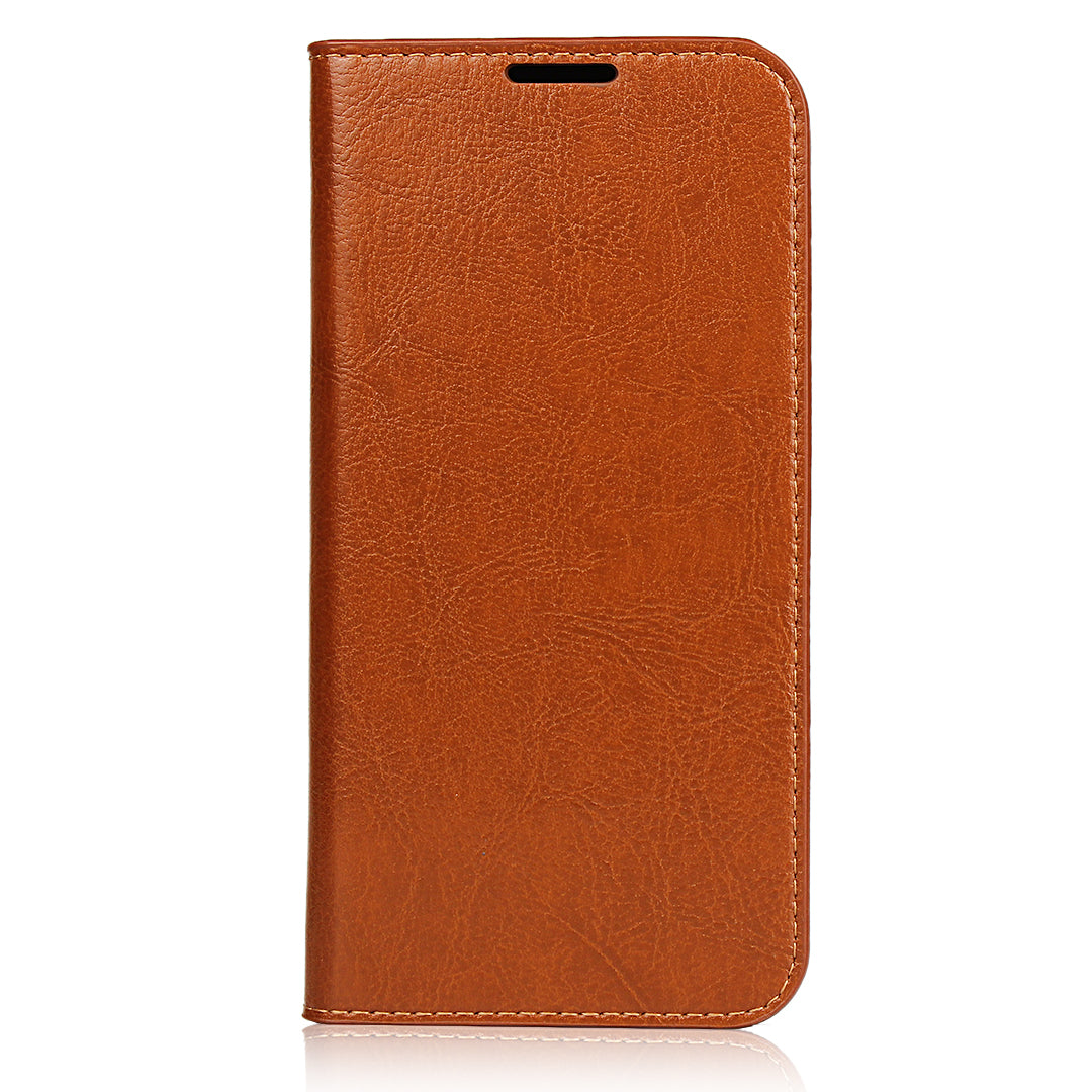 Crazy Horse Skin Wallet Stand Genuine Leather Case Shell for Nokia 4.2 (2019)