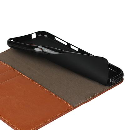 Crazy Horse Skin Wallet Stand Genuine Leather Case Shell for Nokia 4.2 (2019)