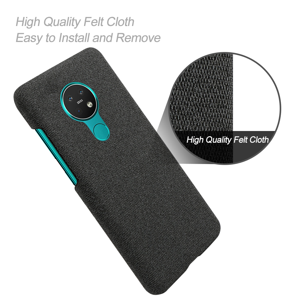KSQ Cloth Texture PC Hard Phone Shell Case for iNokia 7.2