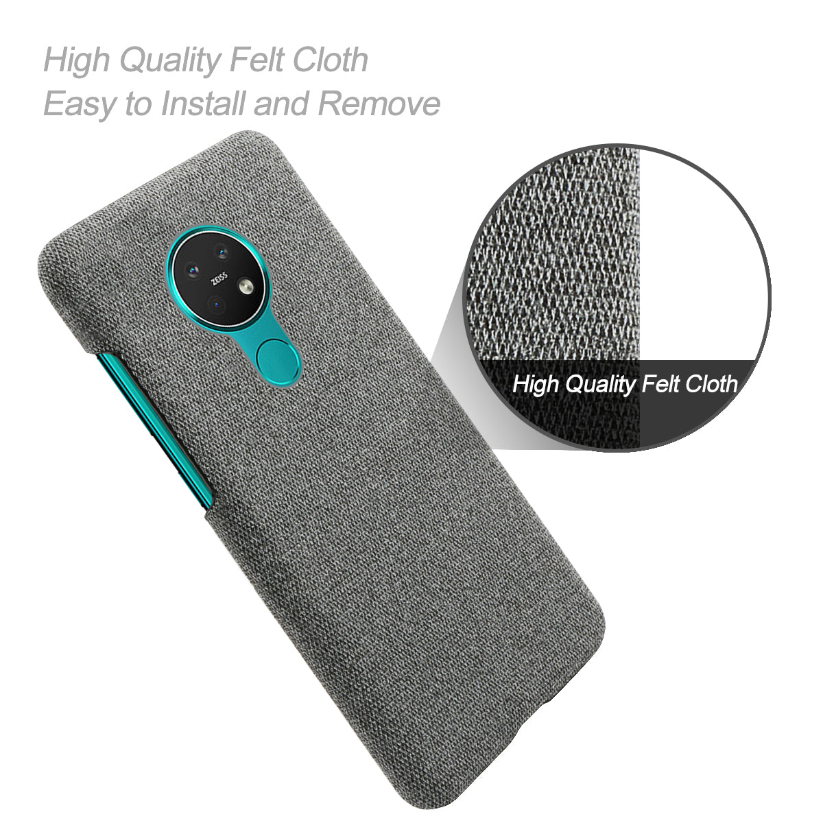 KSQ Cloth Texture PC Hard Phone Shell Case for iNokia 7.2