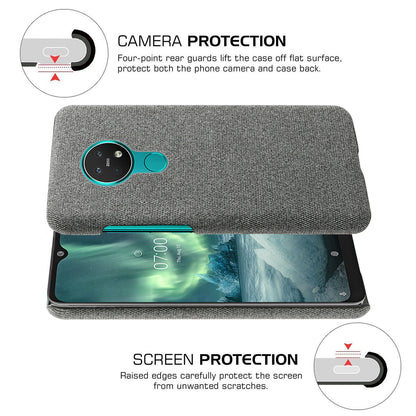 KSQ Cloth Texture PC Hard Phone Shell Case for iNokia 7.2