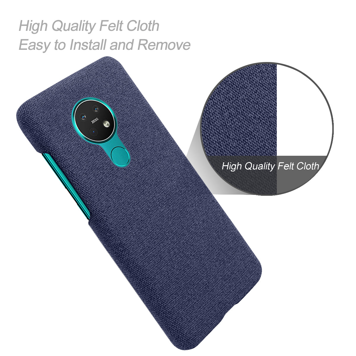 KSQ Cloth Texture PC Hard Phone Shell Case for iNokia 7.2