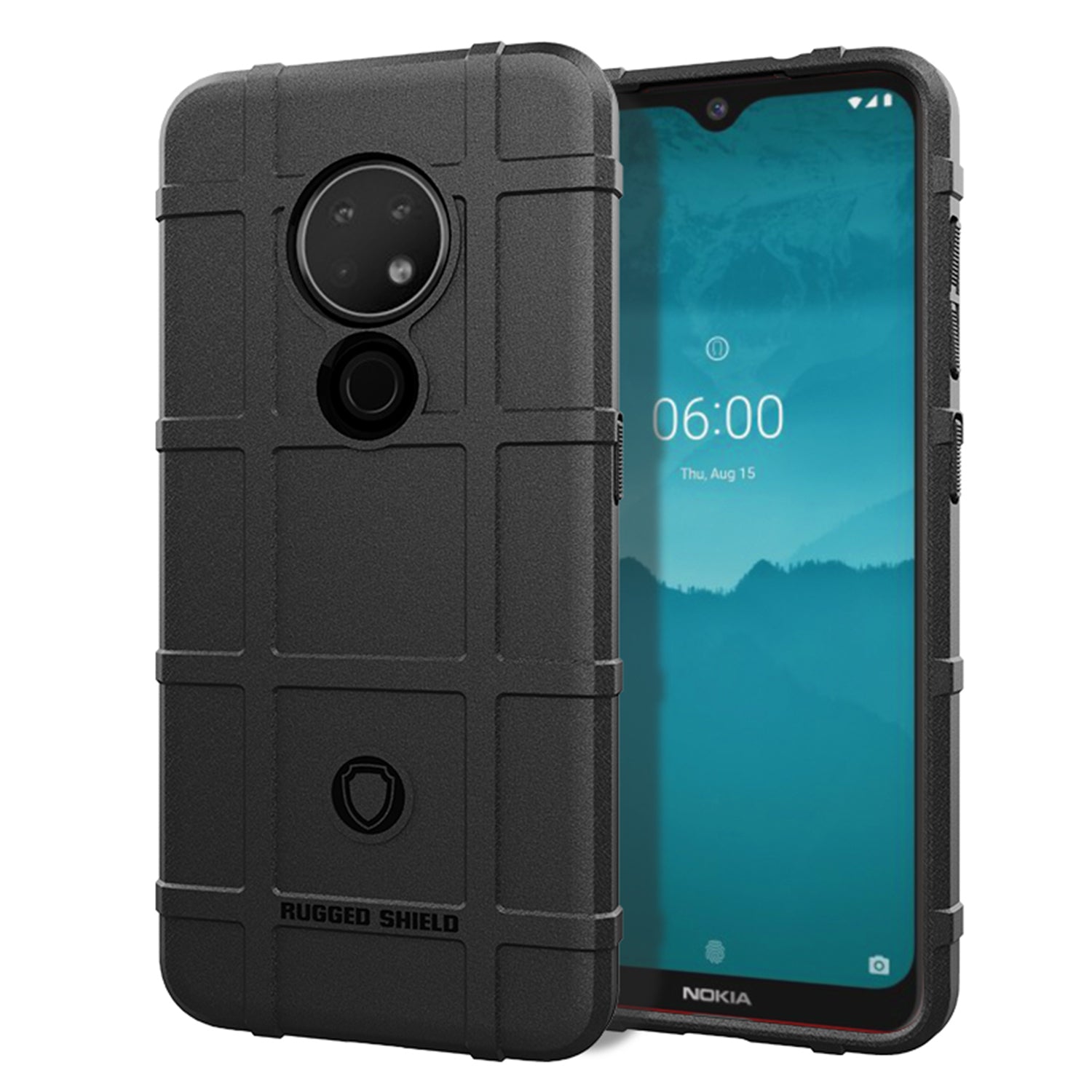 Rugged Square Grid Texture Thicken Anti-shock TPU Phone Case for Nokia 6.2