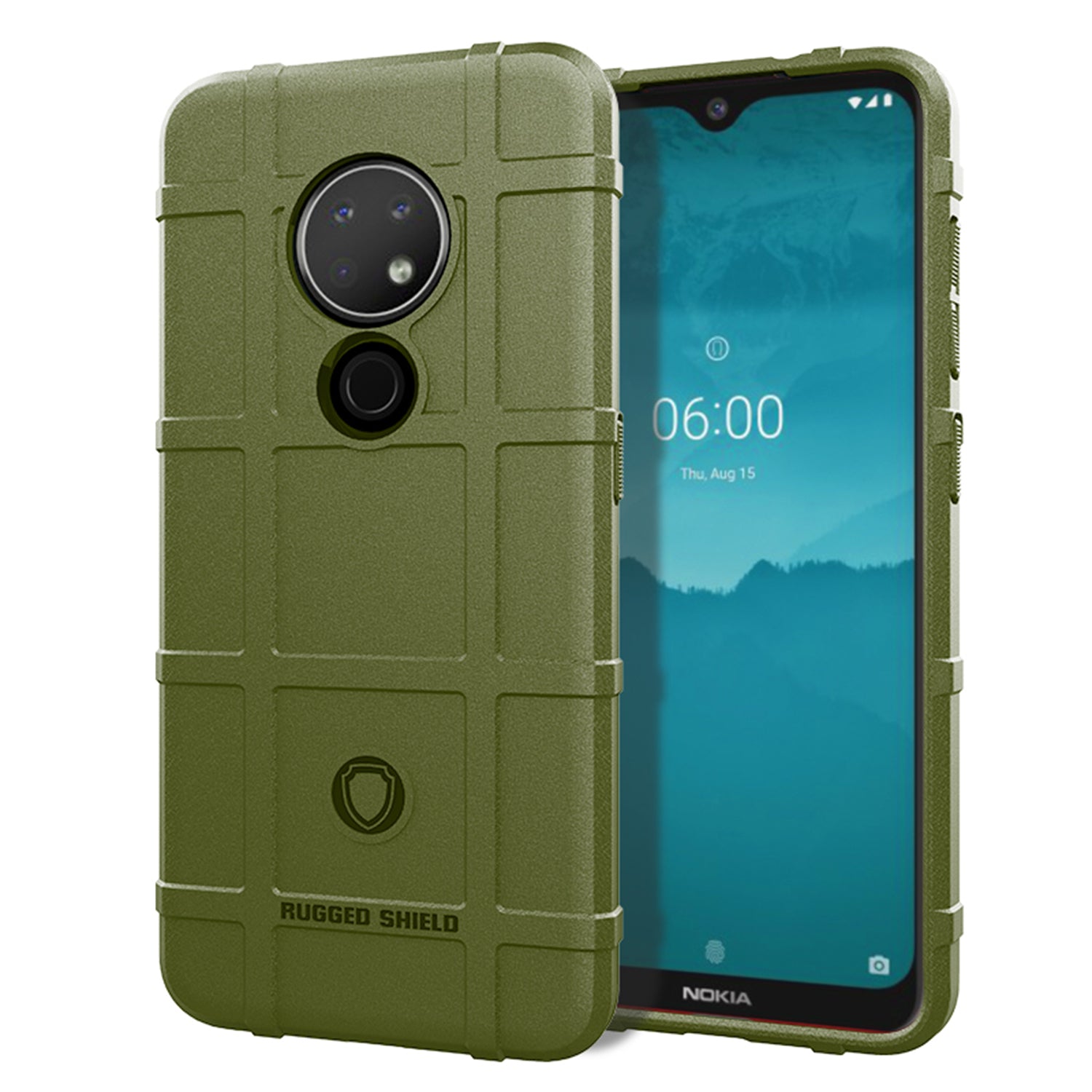 Rugged Square Grid Texture Thicken Anti-shock TPU Phone Case for Nokia 6.2