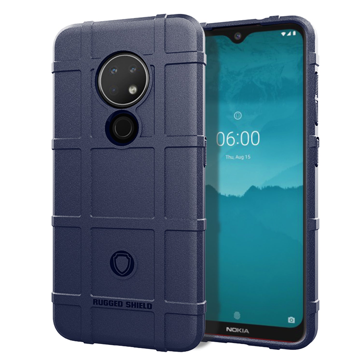 Rugged Square Grid Texture Thicken Anti-shock TPU Phone Case for Nokia 6.2