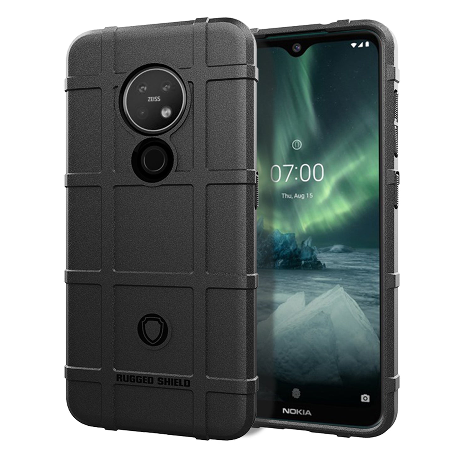 Rugged Square Grid Texture Thicken Anti-shock TPU Phone Covering Case for Nokia 7.2