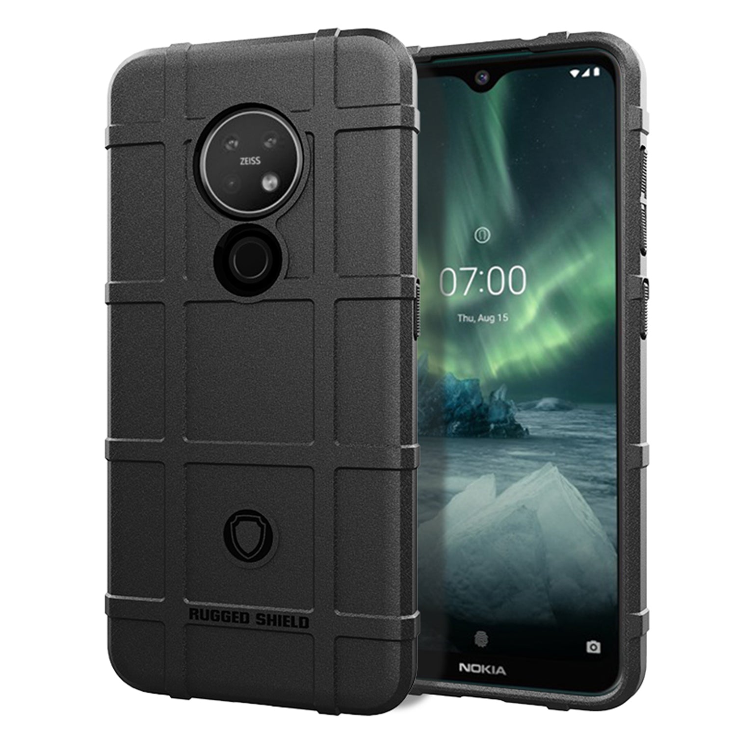 Rugged Square Grid Texture Thicken Anti-shock TPU Phone Covering Case for Nokia 7.2