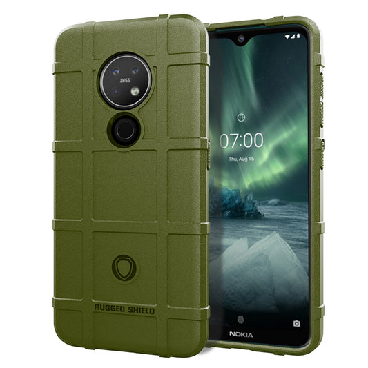 Rugged Square Grid Texture Thicken Anti-shock TPU Phone Covering Case for Nokia 7.2